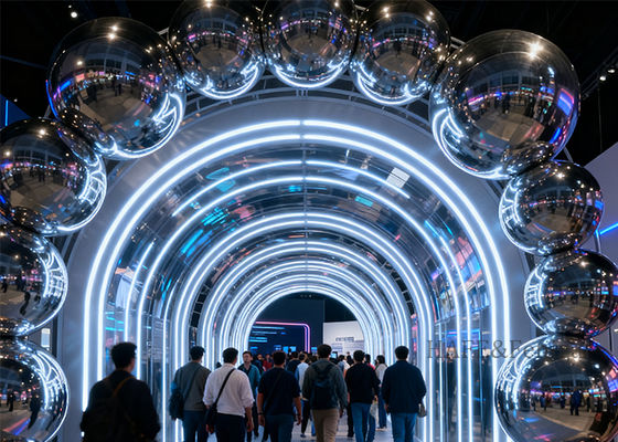 1m 2m 2.5m PVC Inflatable Mirror Balloon Space Atmosphere Decoration