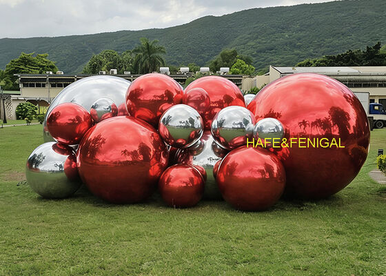 PVC Double-Layer Silver Golden Red Mirror Balloons For Public Art & Corporate Events