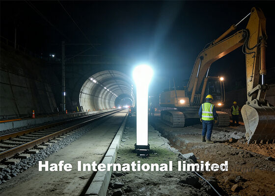 Columnus Inflatable Light Tower with 100,000-110,000 lm Output for Rapid Deployment and AC/DC Dual-Power Operation