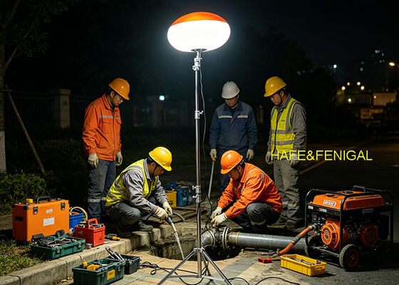 Silent Operation Battery-Powered LED Balloon Light with 24V/48V DC Input for Mobile Field Service