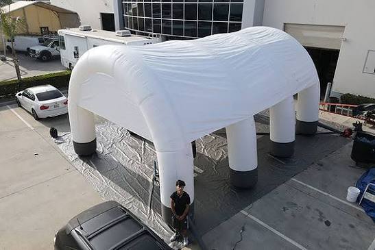Inflatable Air Tent with Waterproof Sealed Seams and Rapid 16-Minute Setup for Modular Scalability up to 32.4m