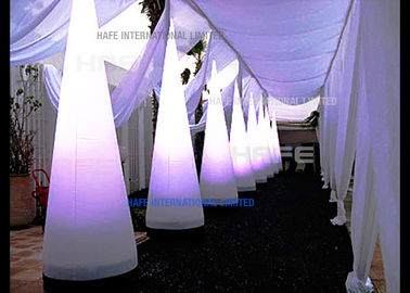Aero Cone Inflatable Lighting Decoration , LED 100W Social Corporate Event Light Tower