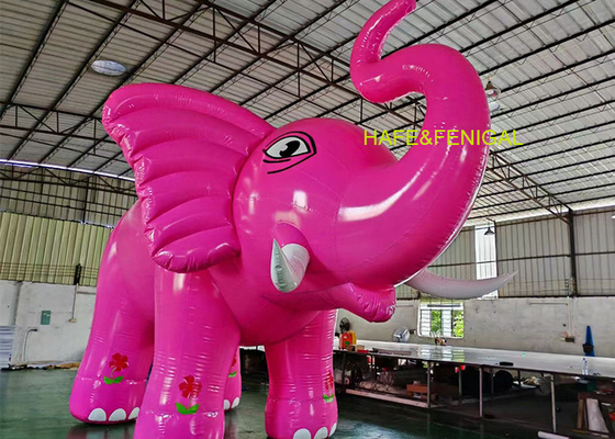 কাস্টম 3m 10ft Inflatable Cartoon Pink Elephant For Mall Decor Or Theme Park কাস্টমাইজড 3 মি 10 ফুট ইনফ্ল্যাটেবল কার্টুন গোলাপী হাতি মল ডেকোরেশন বা থিম পার্কের জন্য