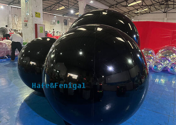 Dual-Layer PVC Construction Luxurious Black Mirror Balloons