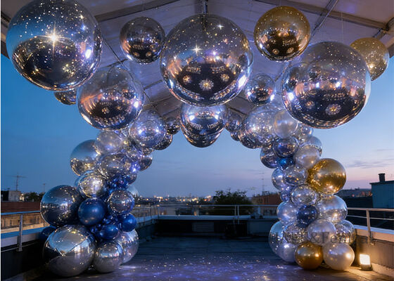 ইভেন্ট এবং প্রদর্শনী সজ্জা জন্য সীল পিভিসি inflatable আয়না বল 1.5m-3m