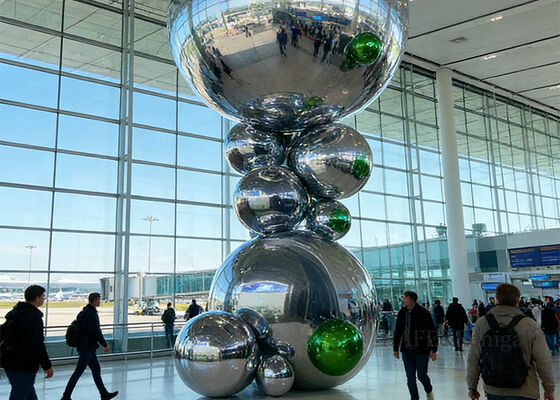 Sealed PVC Inflatable Mirror Ball 1.5m-3m For Event And Exhibition Decoration