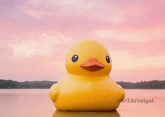 কাস্টম-ডিজাইন করা ইনফ্ল্যাটেবল কার্টুন হলুদ হাঁস আউটডোর পার্কের জন্য উপযুক্ত এবং জলে ব্যবহার করা যেতে পারে