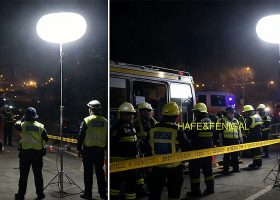 সিই সার্টিফাইড ৪০০W এলইডি সেফটি লাইটিং বেলুন, শিল্প সুরক্ষার জন্য ৩৬০° গ্লেয়ার-ফ্রি আলোকসজ্জা সহ