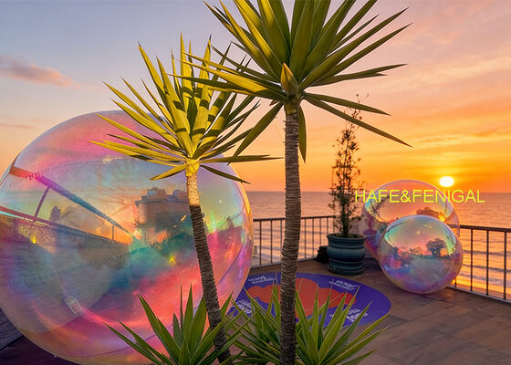 ইভেন্টের জন্য ৯৫% প্রতিফলন ক্ষমতা সম্পন্ন ইউভি-প্রতিরোধী ডুয়াল-লেয়ার পিভিসি সহ আল্ট্রা-রিফ্লেক্টিভ হলোগ্রাফিক মিরর বেলুন