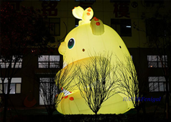 6m LED Illuminated Inflatable Sprout Bear with Customizable Design for Outdoor Events