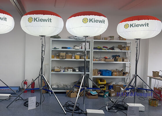 Custom Branding Inflatable Safety Balloon Light with 360-Degree Illumination and Adjustable Height for Construction Sites