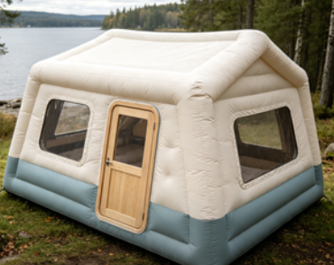 Lightweight Inflatable Air Tent with Quick Setup and Double-layer Design for Outdoor Camping
