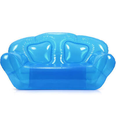 Custom Blue Sky Pattern Inflatable Sofa and Portable Inflatable Couch with Tear-Resistant PVC for Stylish Branded Seating